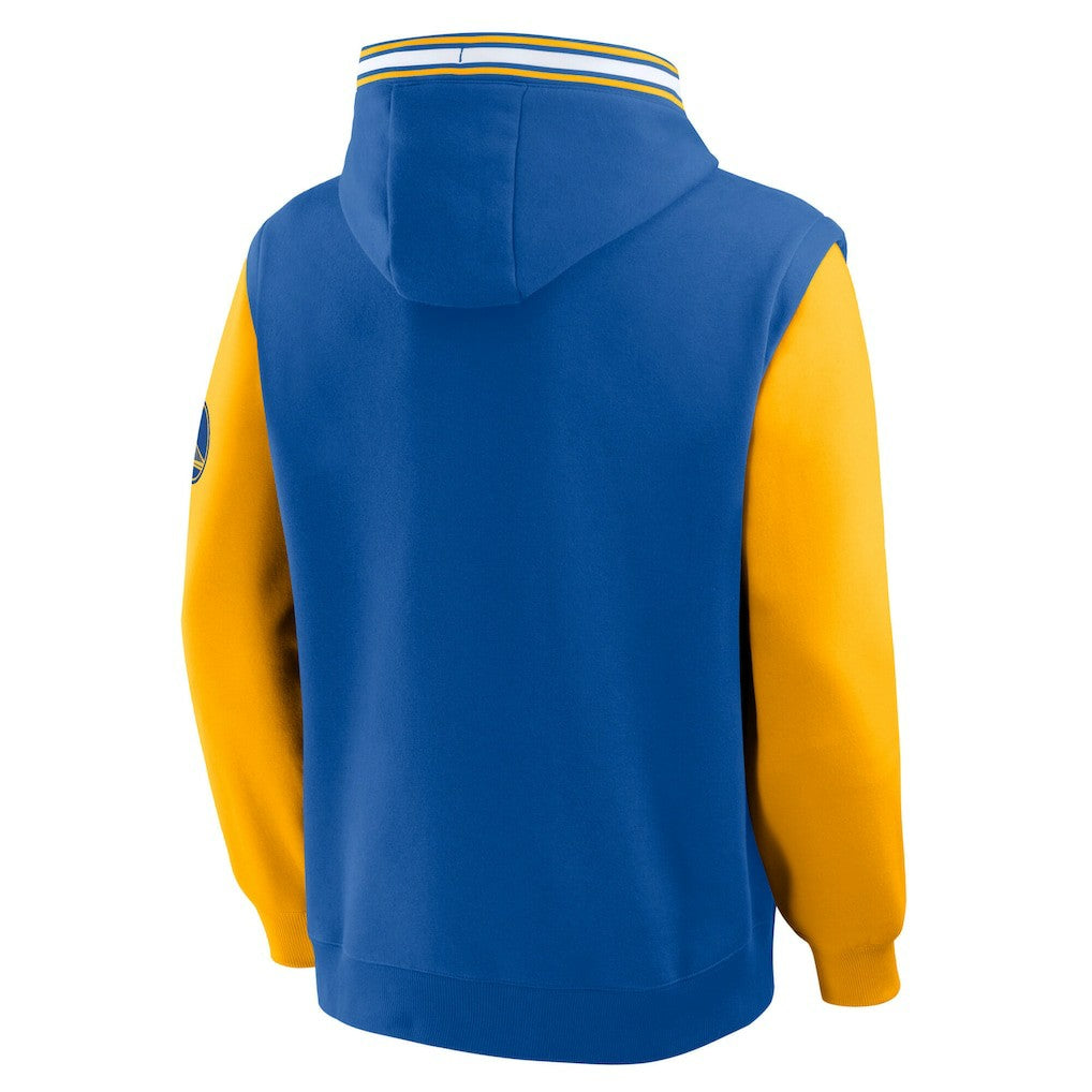 Golden State Warriors Half Court Shot Clock Fastbreak Hoodie Royal/Gold - Fanatics