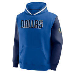 Dallas Mavericks Half Court Shot Clock Fastbreak Hoodie Blue/Navy - Fanatics