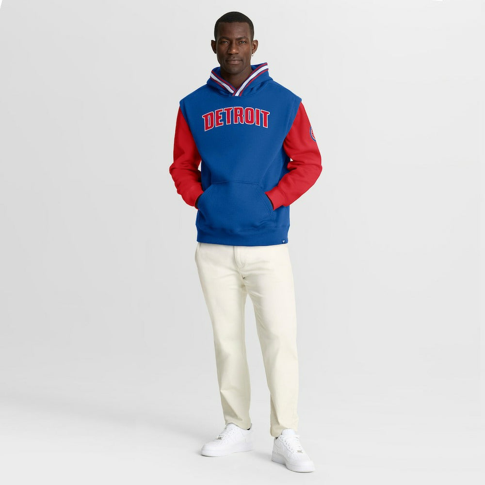Detroit Pistons Half Court Shot Clock Fastbreak Hoodie Blue/Red - Fanatics