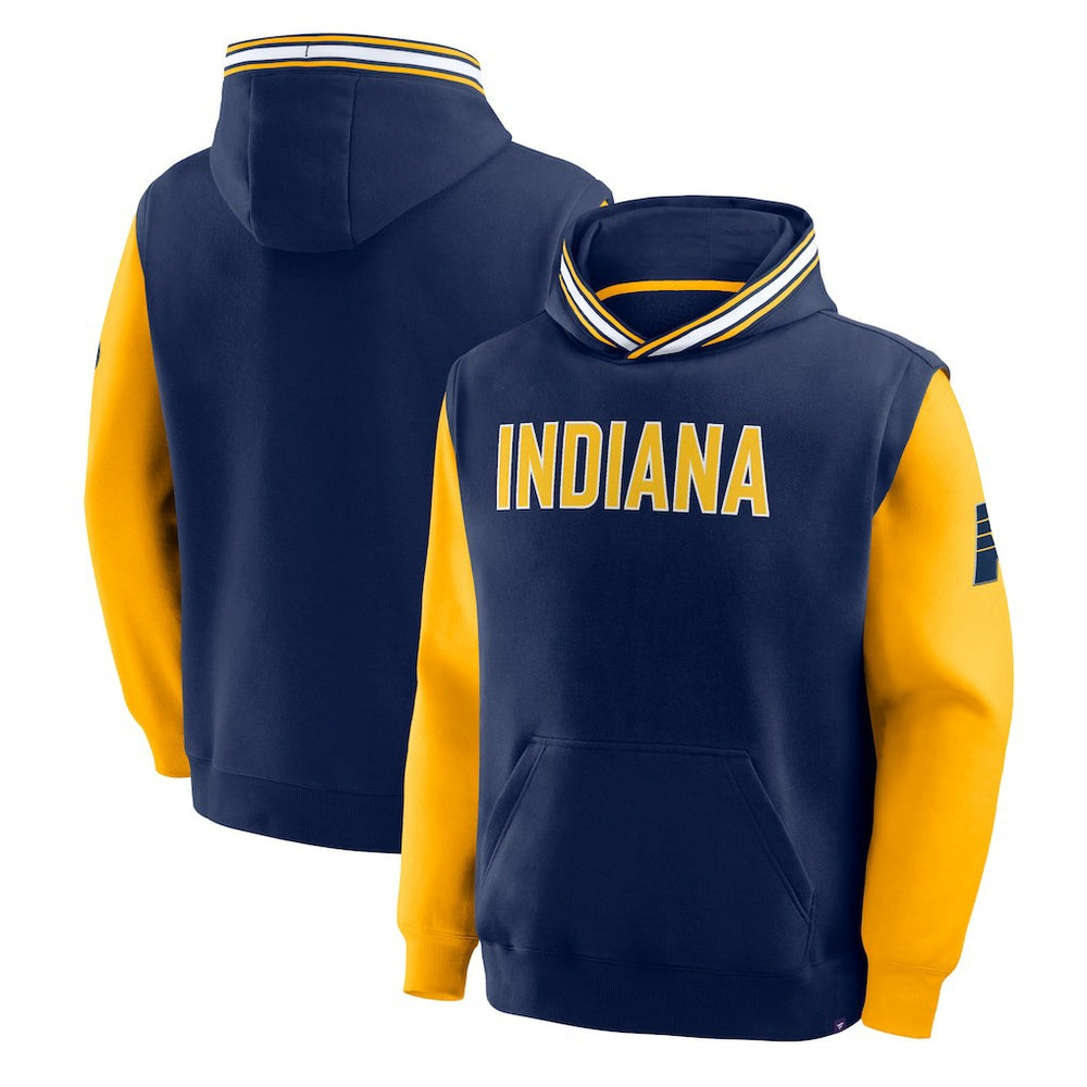 Indiana Pacers Half Court Shot Clock Fastbreak Hoodie Navy/Gold - Fanatics