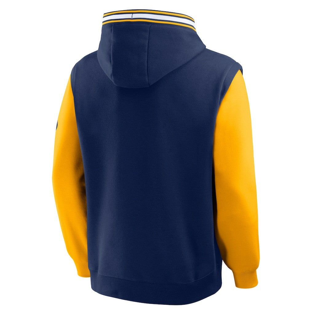 Indiana Pacers Half Court Shot Clock Fastbreak Hoodie Navy/Gold - Fanatics