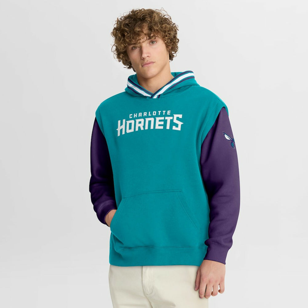 Charlotte Hornets Half Court Shot Clock Fastbreak Hoodie Teal/Purple - Fanatics