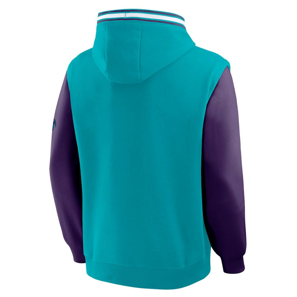 Charlotte Hornets Half Court Shot Clock Fastbreak Hoodie Teal/Purple - Fanatics