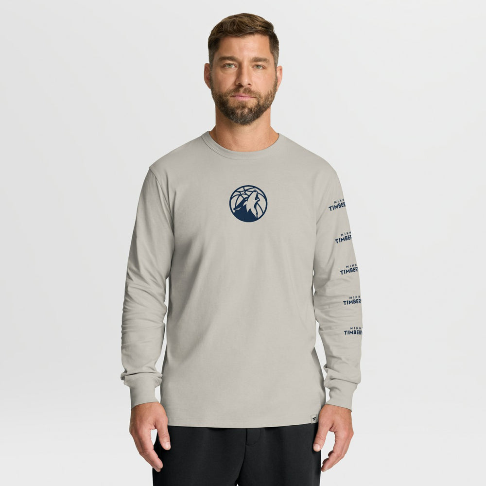 Minnesota Timberwolves Crossover Collection Ball Screen Action Premium Long Sleeve T-Shirt Cream - Fanatics