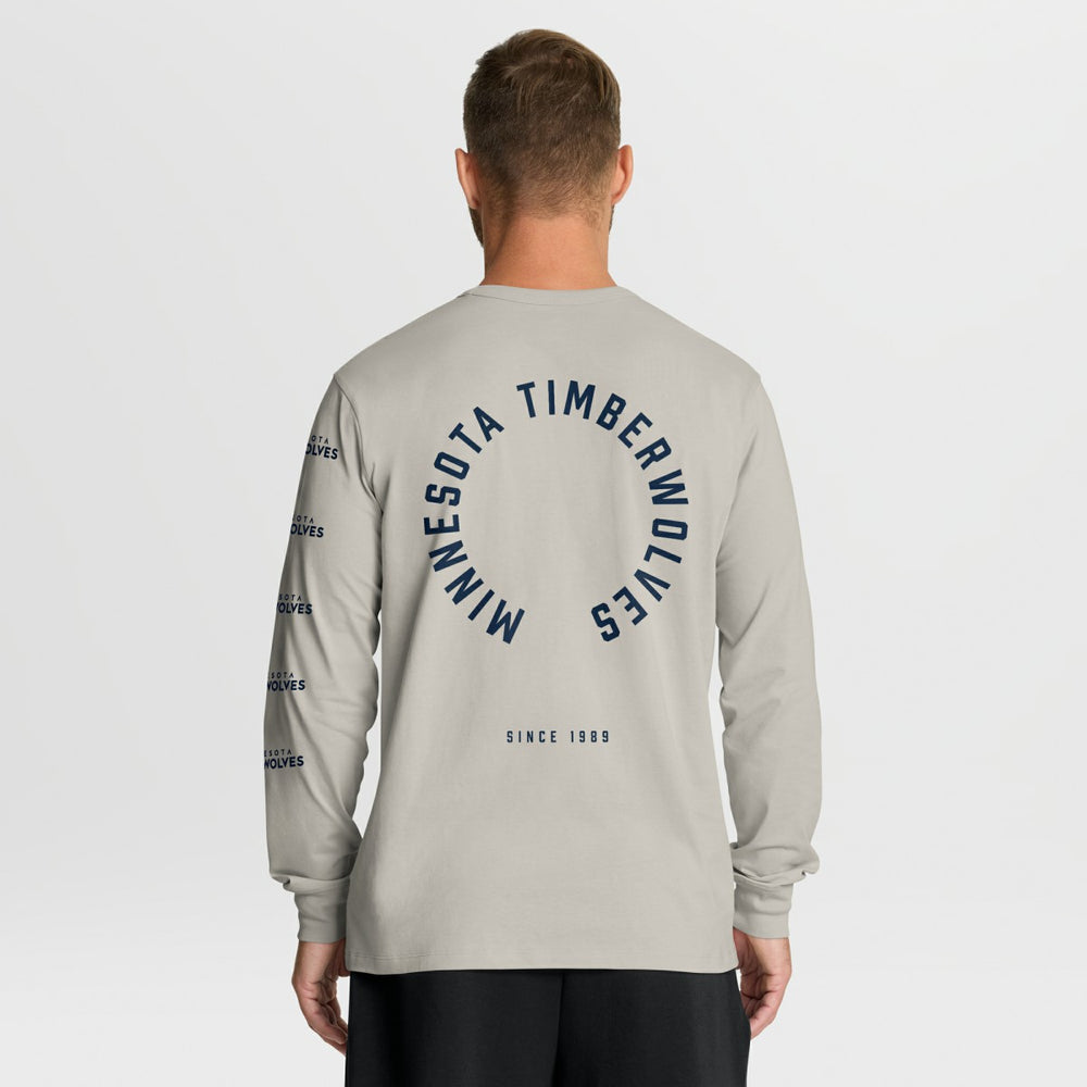 Minnesota Timberwolves Crossover Collection Ball Screen Action Premium Long Sleeve T-Shirt Cream - Fanatics