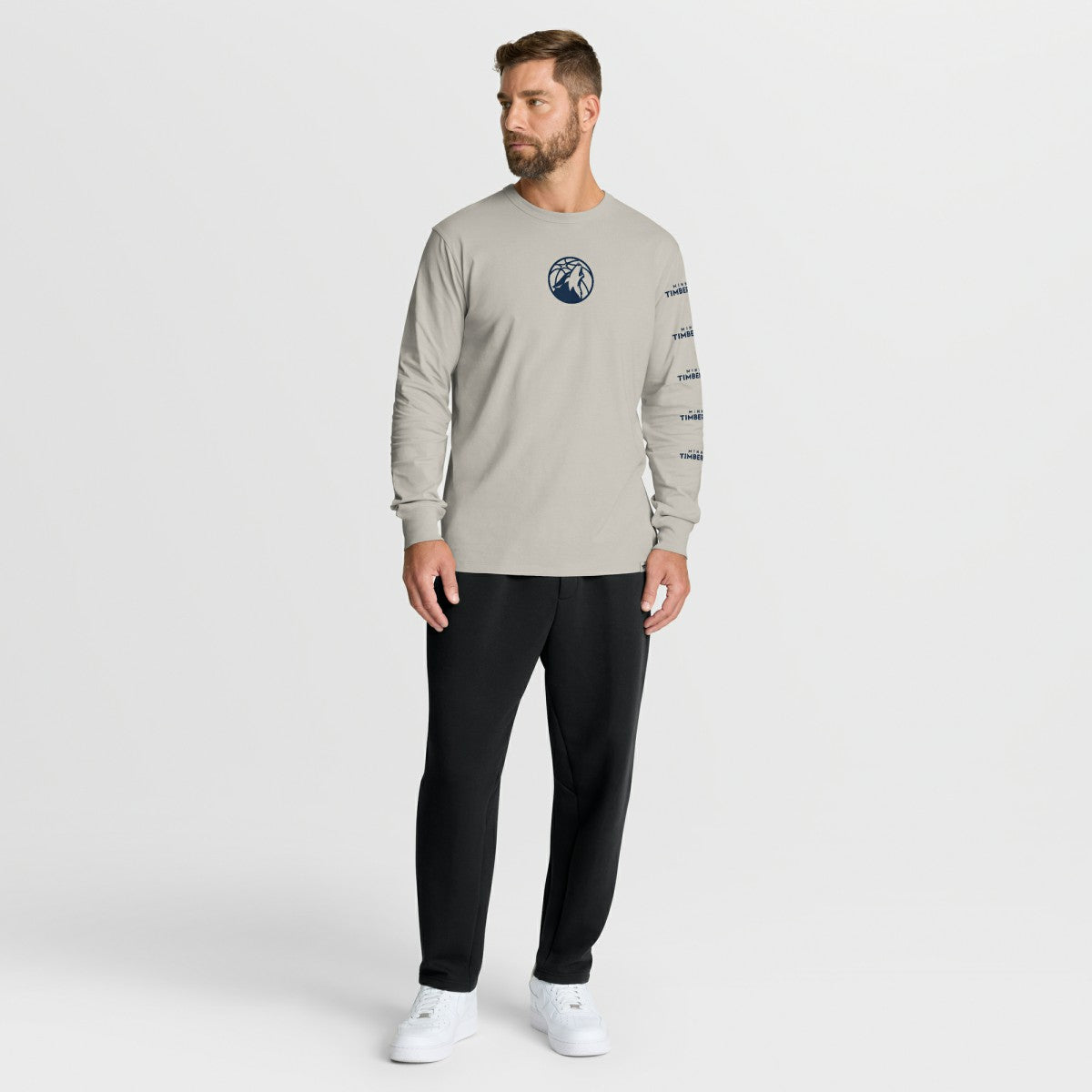 Minnesota Timberwolves Crossover Collection Ball Screen Action Premium Long Sleeve T-Shirt Cream - Fanatics