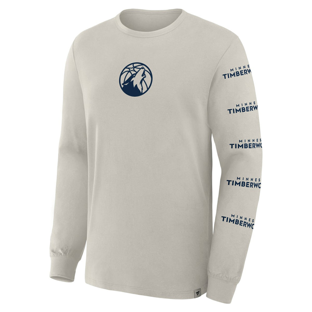 Minnesota Timberwolves Crossover Collection Ball Screen Action Premium Long Sleeve T-Shirt Cream - Fanatics