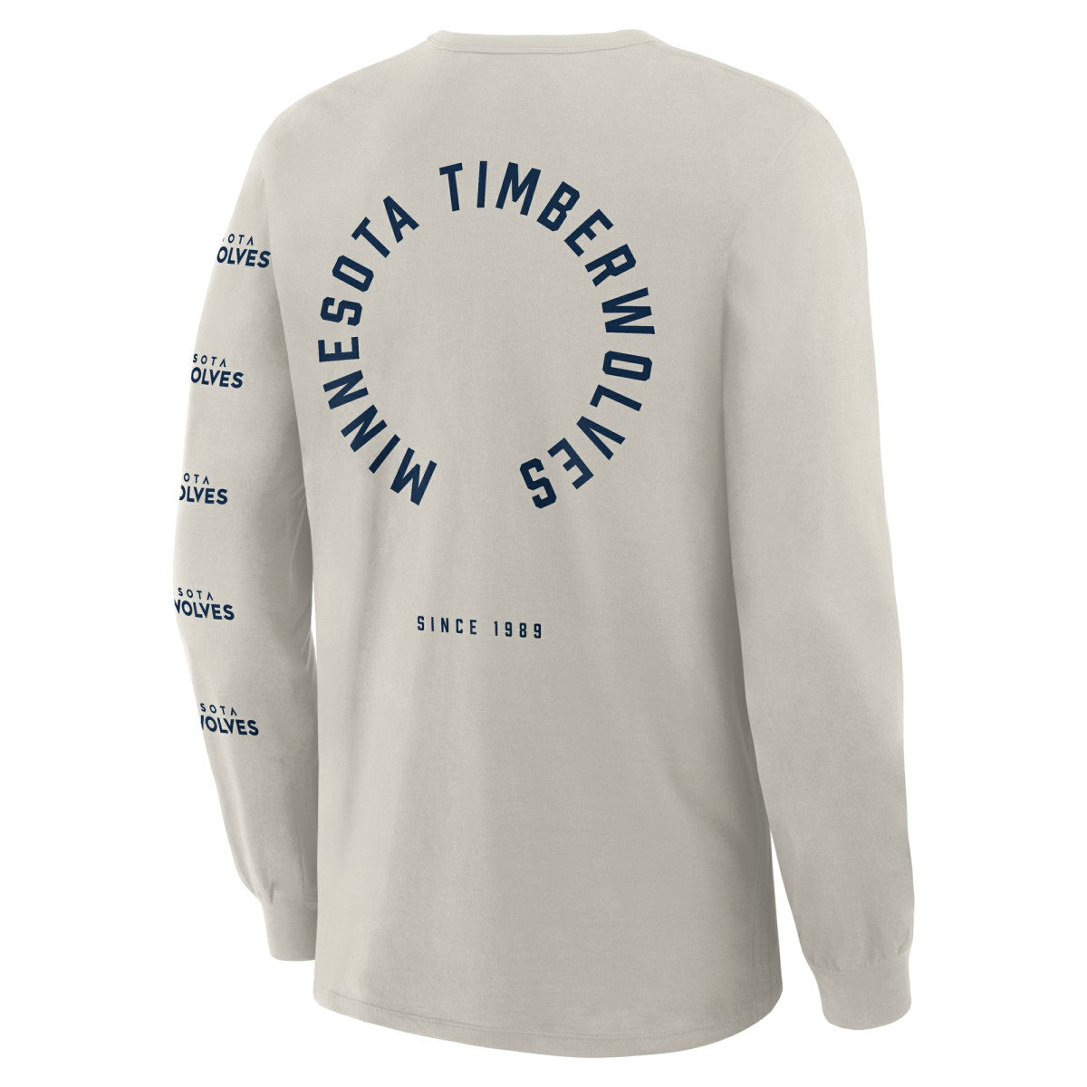 Minnesota Timberwolves Crossover Collection Ball Screen Action Premium Long Sleeve T-Shirt Cream - Fanatics