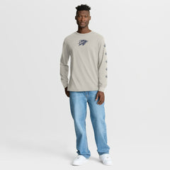 Oklahoma City Thunder Crossover Collection Ball Screen Action Premium Long Sleeve T-Shirt Cream - Fanatics