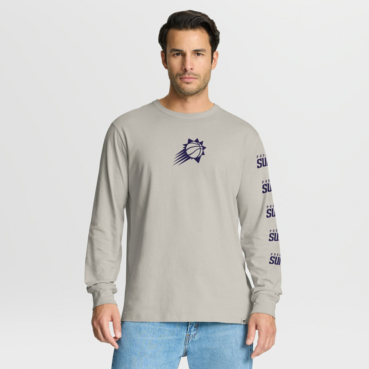Phoenix Suns Crossover Collection Ball Screen Action Premium Long Sleeve T-Shirt Cream - Fanatics