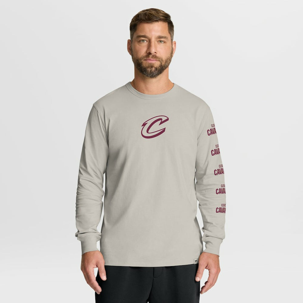 Cleveland Cavaliers Crossover Collection Ball Screen Action Premium Long Sleeve T-Shirt Cream - Fanatics outlet
