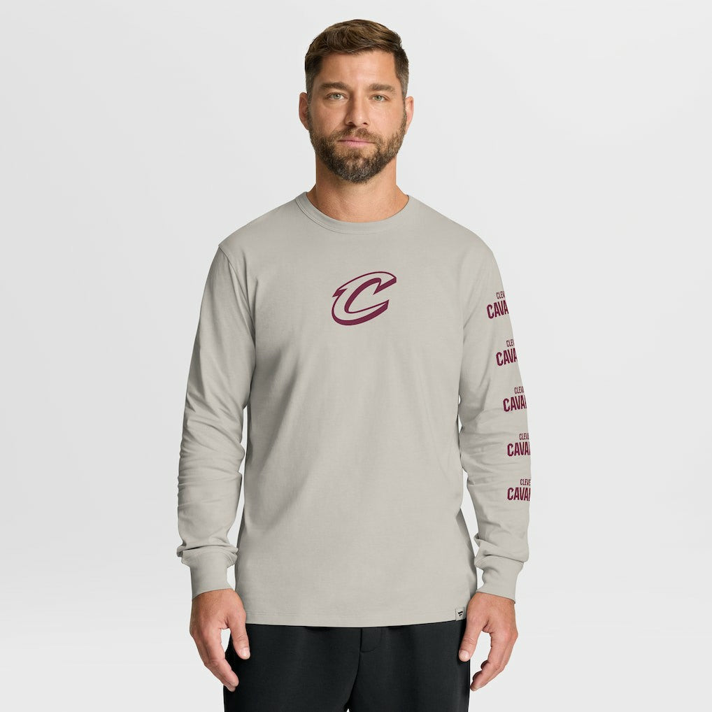 Cleveland Cavaliers Crossover Collection Ball Screen Action Premium Long Sleeve T-Shirt Cream - Fanatics outlet