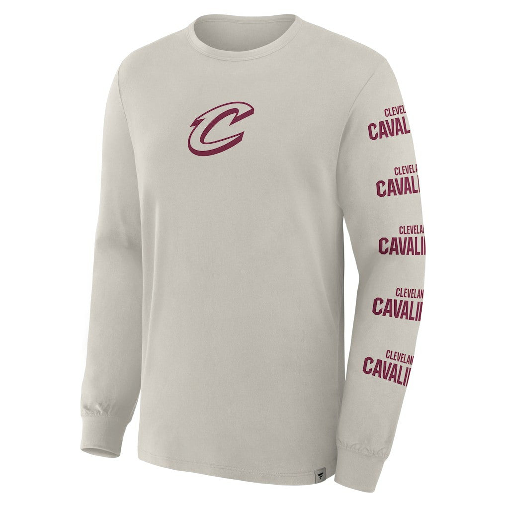 Cleveland Cavaliers Crossover Collection Ball Screen Action Premium Long Sleeve T-Shirt Cream - Fanatics outlet