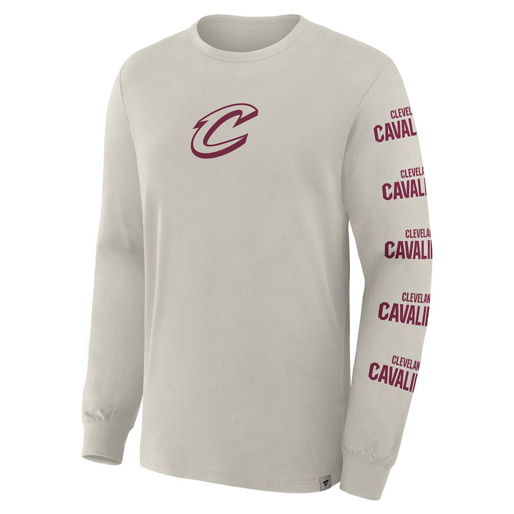 Cleveland Cavaliers Crossover Collection Ball Screen Action Premium Long Sleeve T-Shirt Cream - Fanatics outlet