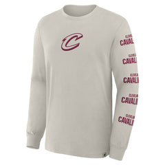 Cleveland Cavaliers Crossover Collection Ball Screen Action Premium Long Sleeve T-Shirt Cream - Fanatics outlet