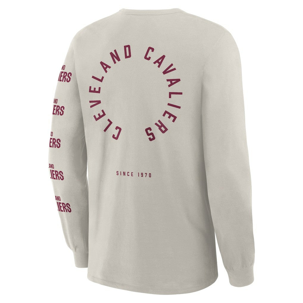 Cleveland Cavaliers Crossover Collection Ball Screen Action Premium Long Sleeve T-Shirt Cream - Fanatics outlet