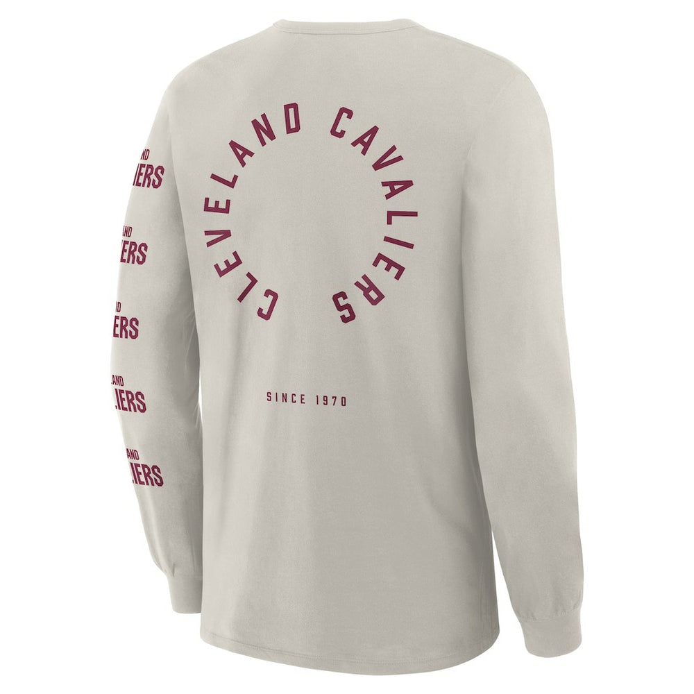 Cleveland Cavaliers Crossover Collection Ball Screen Action Premium Long Sleeve T-Shirt Cream - Fanatics outlet