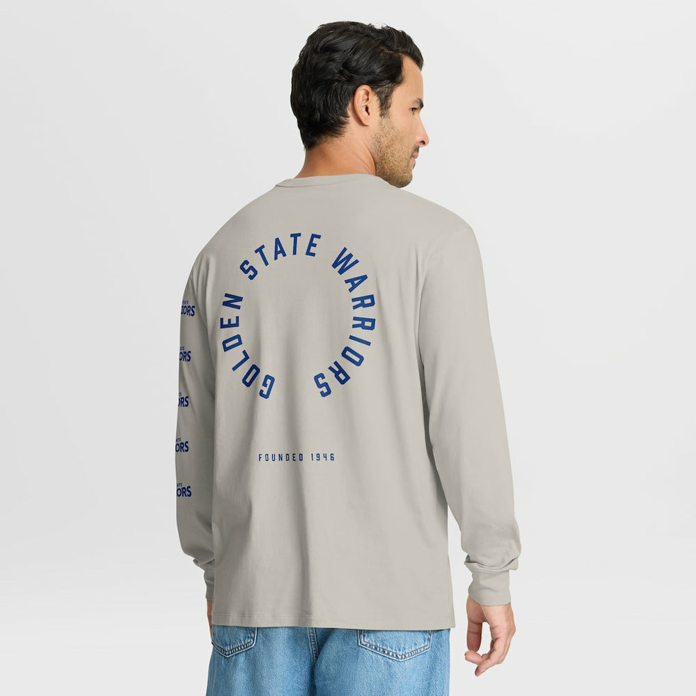 Golden State Warriors Crossover Collection Ball Screen Action Premium Long Sleeve T-Shirt Cream - Fanatics