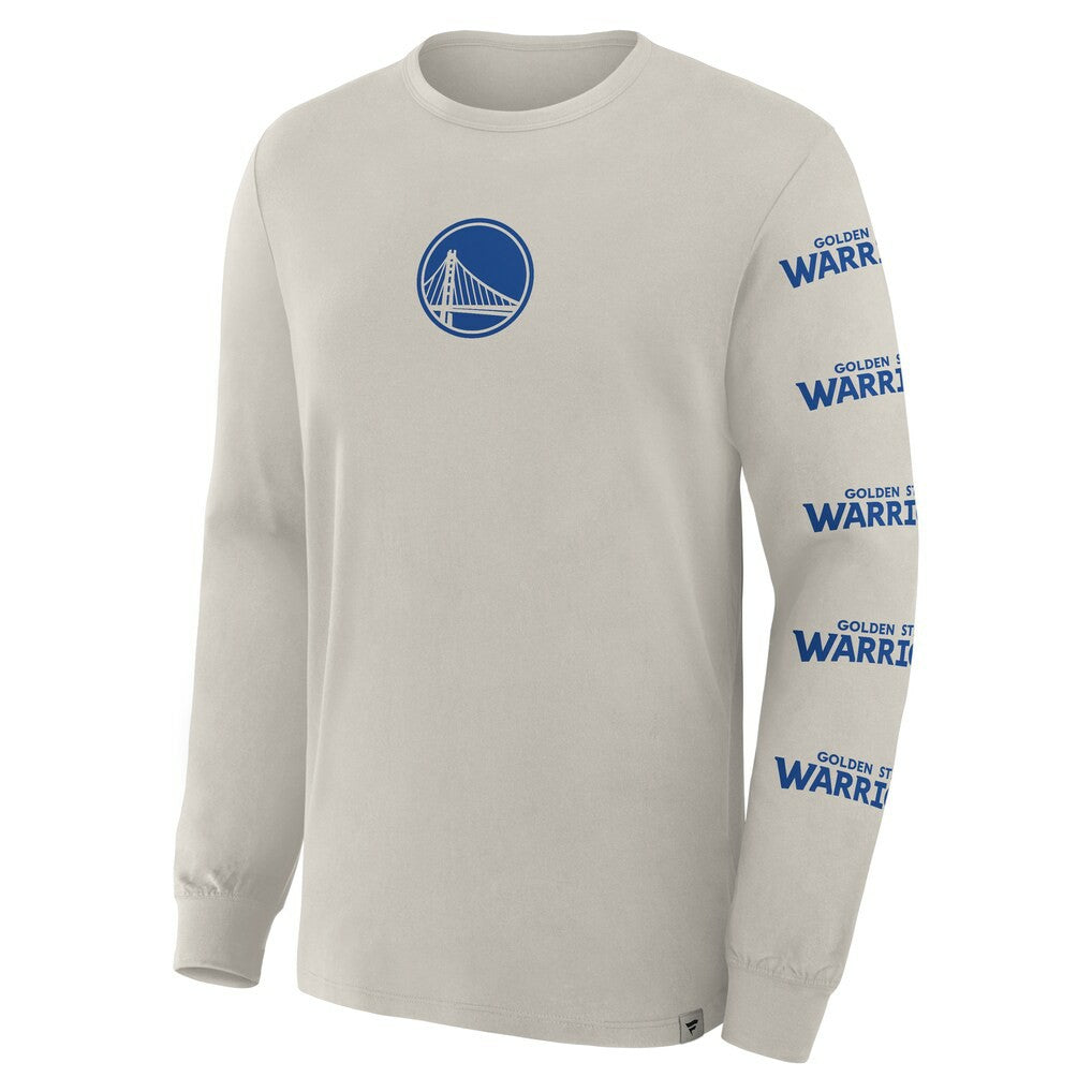 Golden State Warriors Crossover Collection Ball Screen Action Premium Long Sleeve T-Shirt Cream - Fanatics