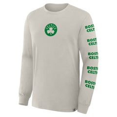 Boston Celtics Crossover Collection Ball Screen Action Premium Long Sleeve T-Shirt Cream - Fanatics outlet
