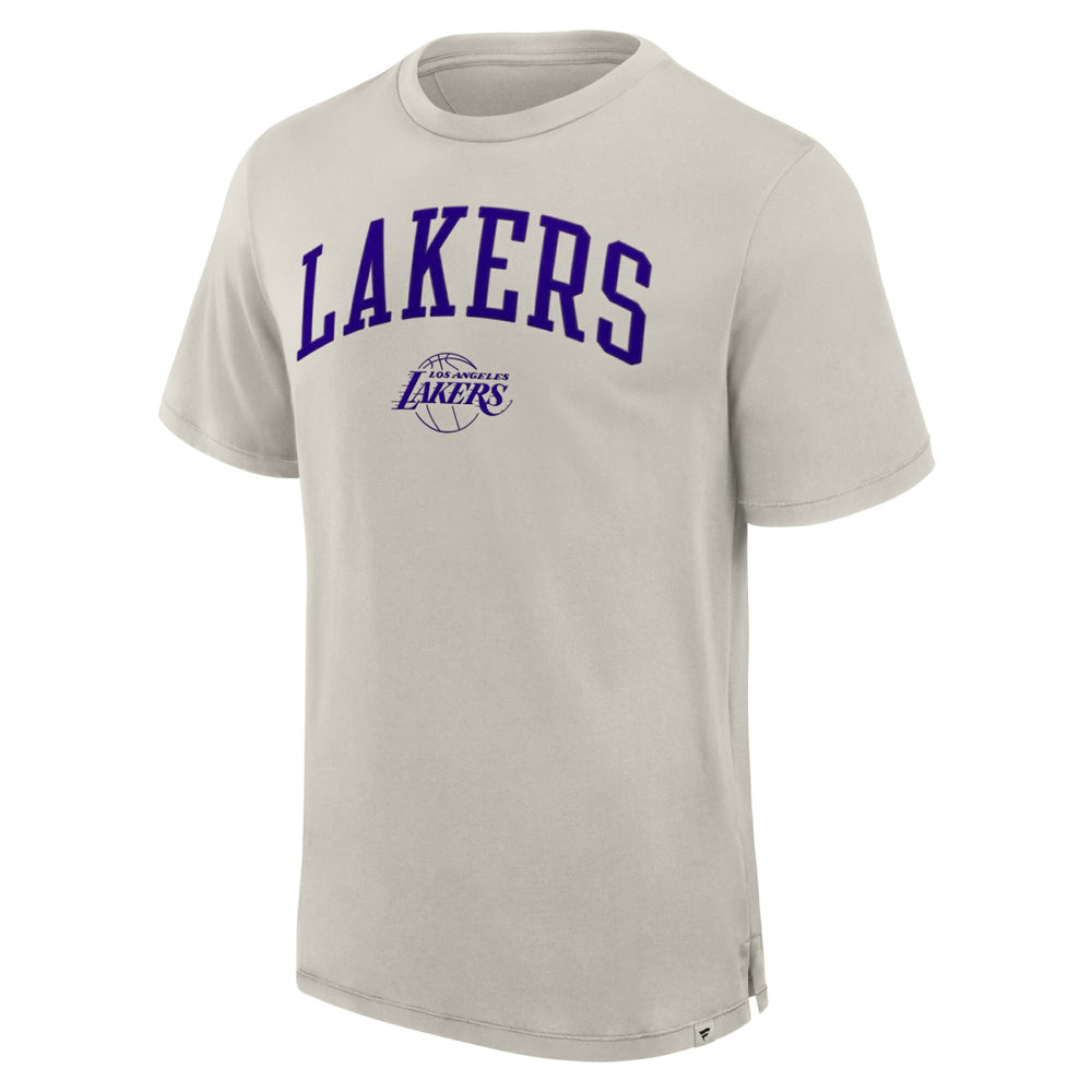 Los Angeles Lakers Crossover Collection Pull Up Jumper Shot Premium T-Shirt Cream - Fanatics