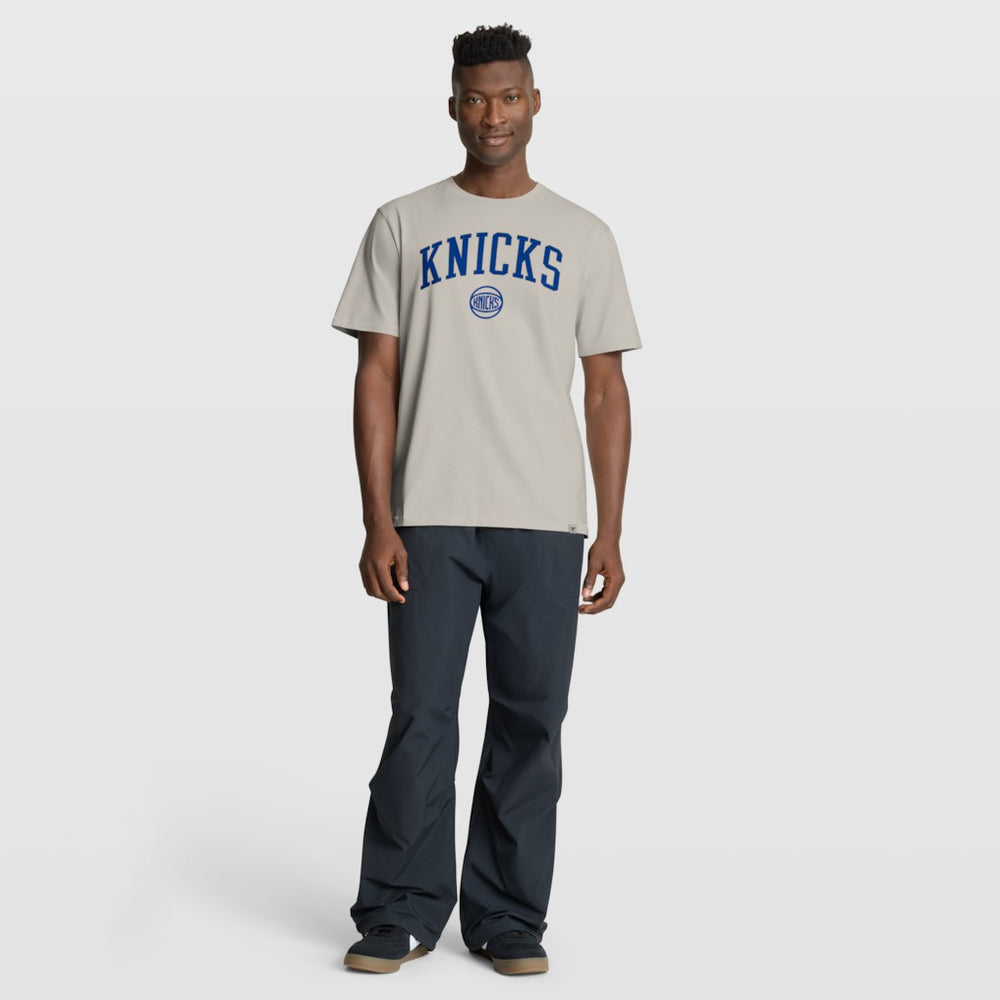 New York Knicks Crossover Collection Pull Up Jumper Shot Premium T-Shirt Cream - Fanatics