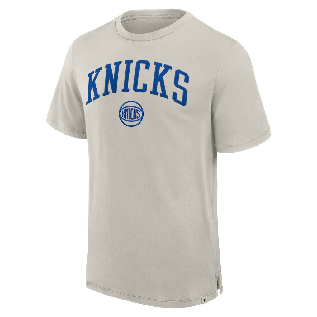 New York Knicks Crossover Collection Pull Up Jumper Shot Premium T-Shirt Cream - Fanatics
