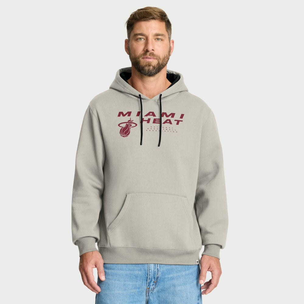Miami Heat Crossover Collection Blocked Shot Premium Pullover Hoodie Off White - Fanatics