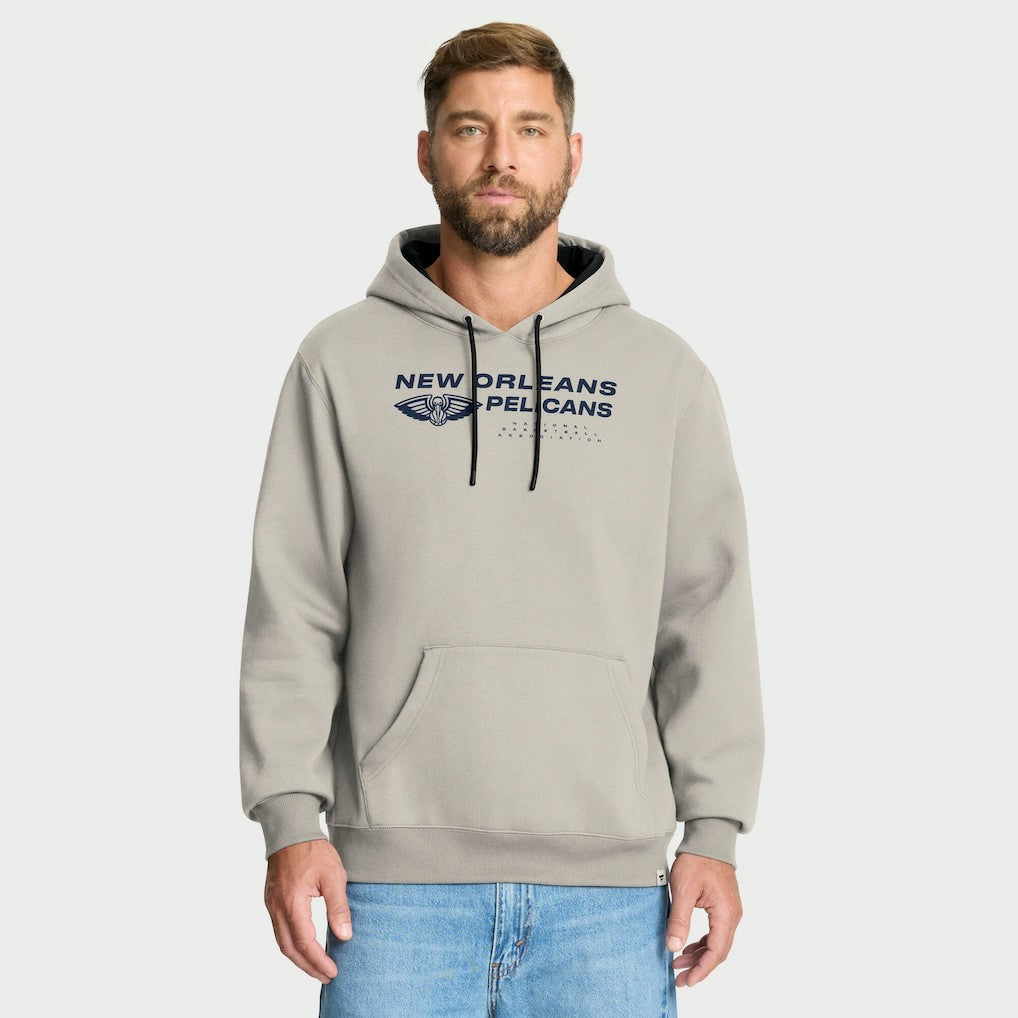 New Orleans Pelicans Crossover Collection Blocked Shot Premium Pullover Hoodie Off White - Fanatics