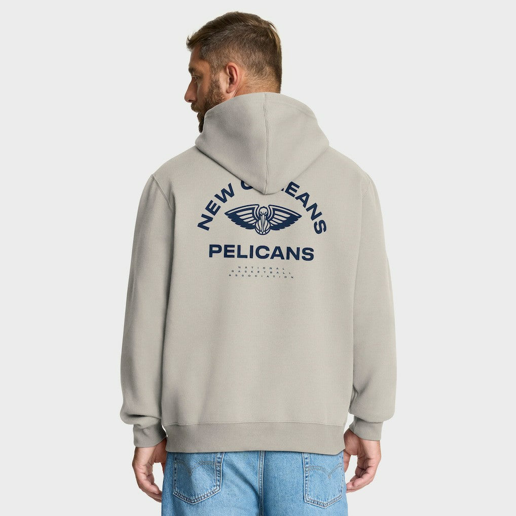 New Orleans Pelicans Crossover Collection Blocked Shot Premium Pullover Hoodie Off White - Fanatics
