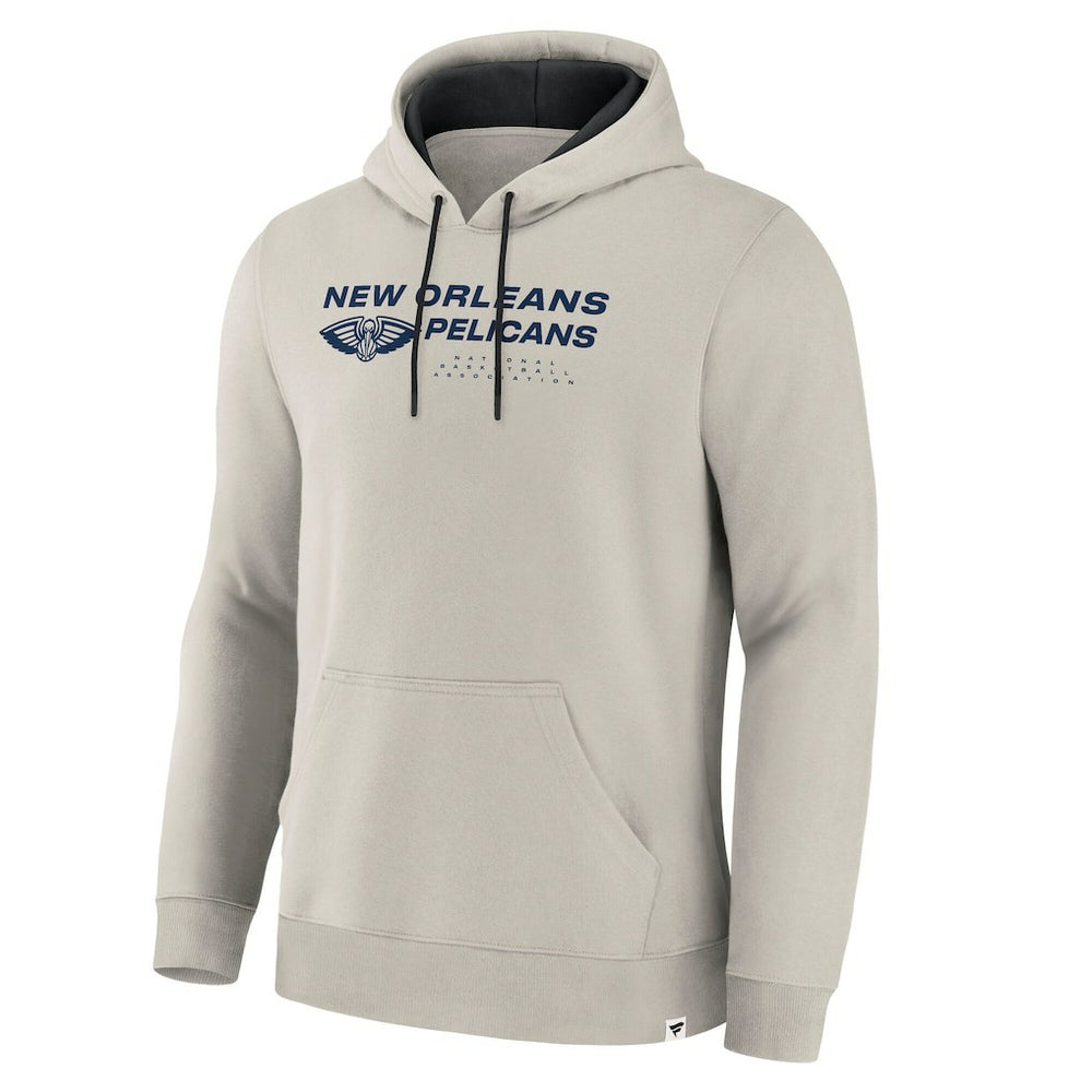 New Orleans Pelicans Crossover Collection Blocked Shot Premium Pullover Hoodie Off White - Fanatics