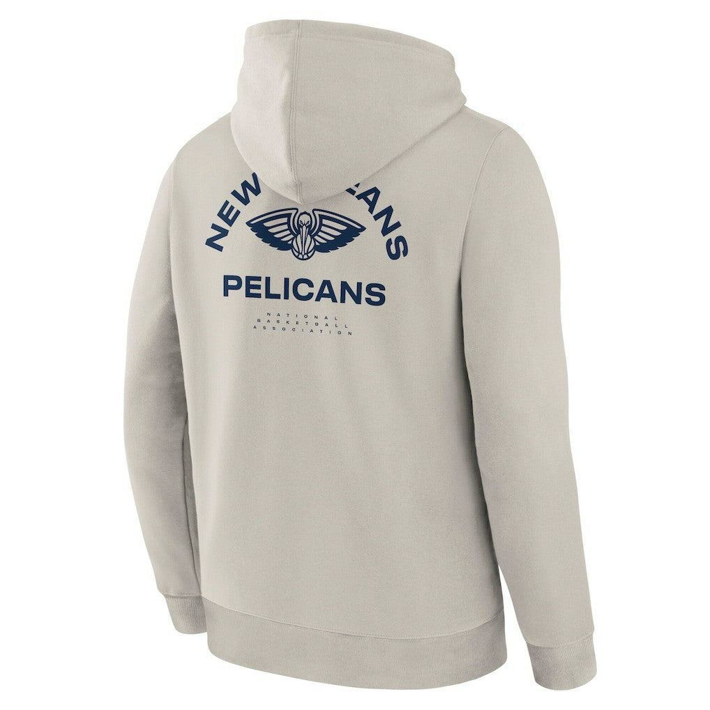 New Orleans Pelicans Crossover Collection Blocked Shot Premium Pullover Hoodie Off White - Fanatics