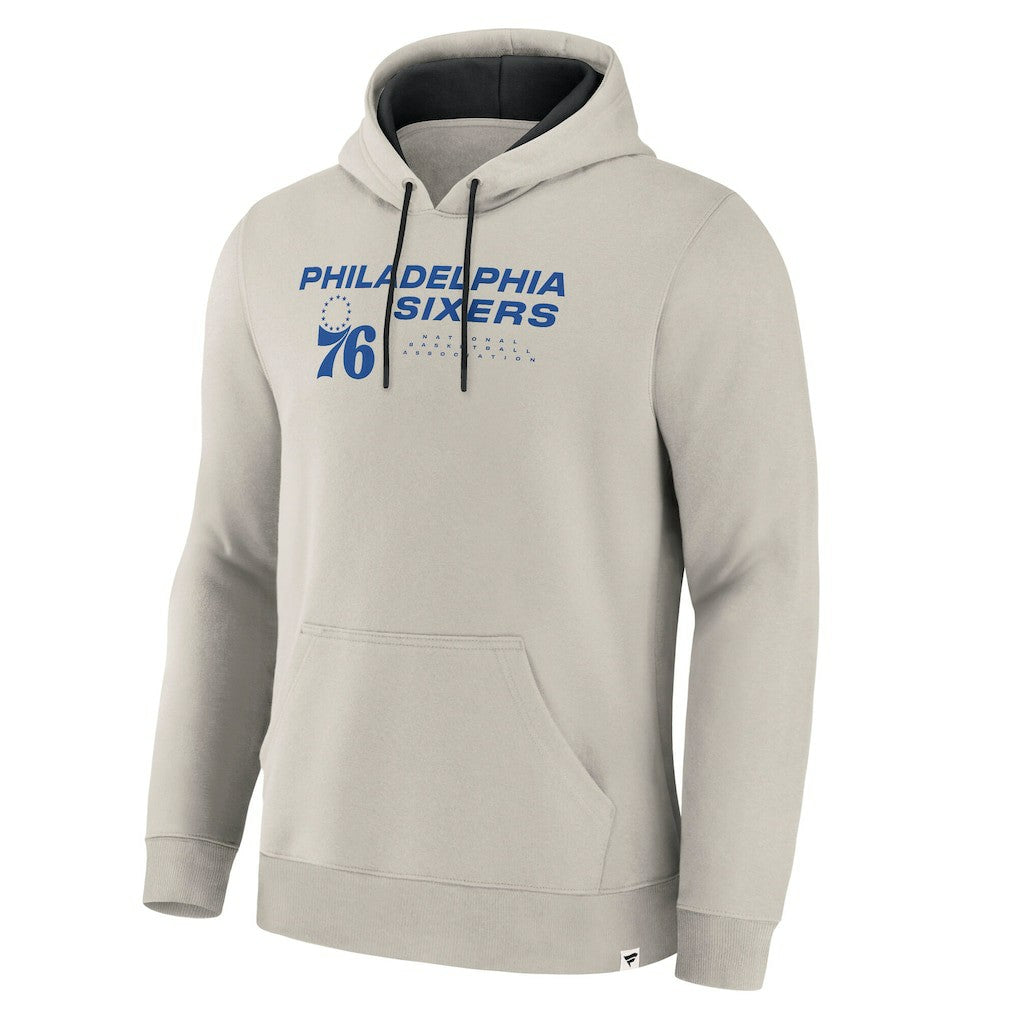 Philadelphia 76ers Crossover Collection Blocked Shot Premium Pullover Hoodie Off White - Fanatics
