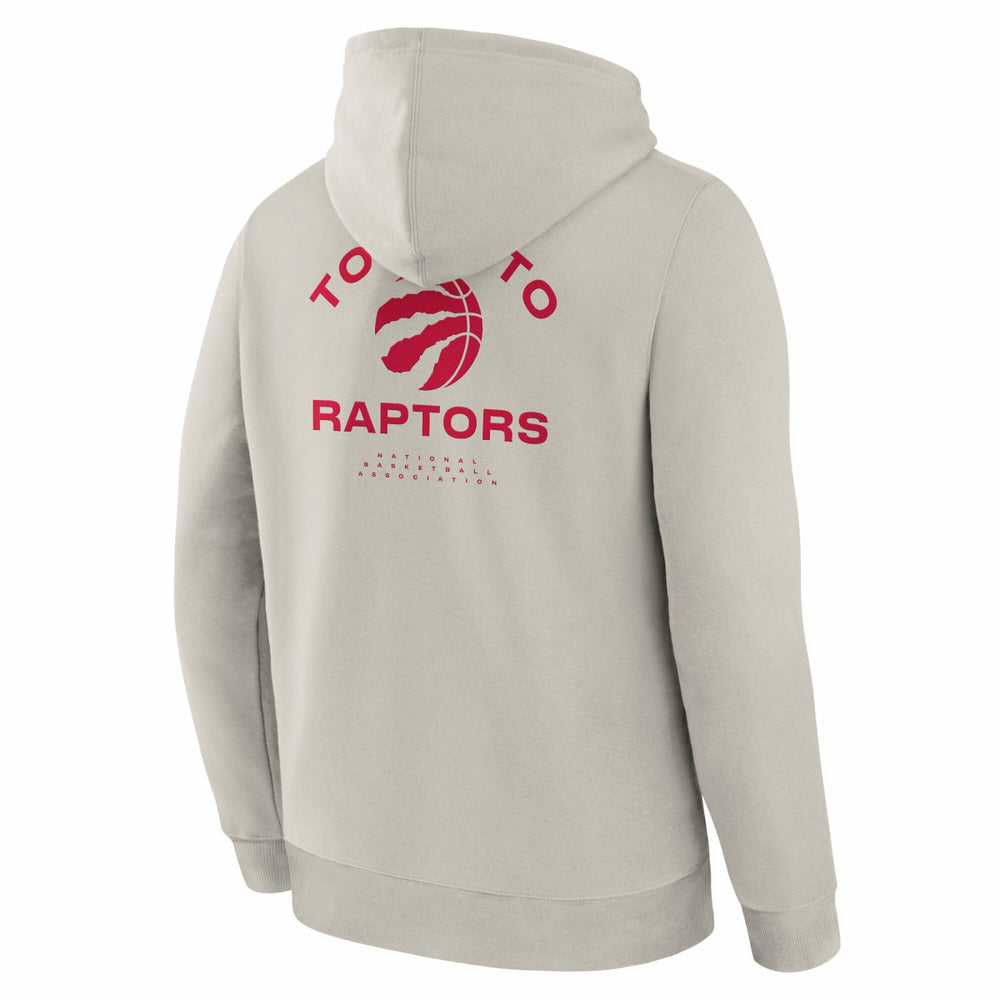 Toronto Raptors Crossover Collection Blocked Shot Premium Pullover Hoodie Off White - Fanatics