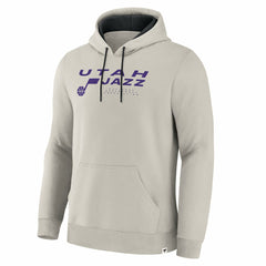 Utah Jazz Crossover Collection Blocked Shot Premium Pullover Hoodie Off White - Fanatics