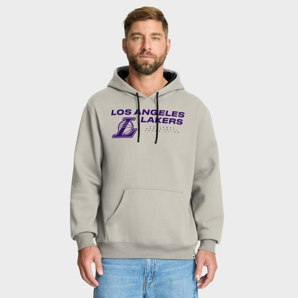 Los Angeles Lakers Crossover Collection Blocked Shot Premium Pullover Hoodie Off White - Fanatics
