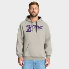 Los Angeles Lakers Crossover Collection Blocked Shot Premium Pullover Hoodie Off White - Fanatics