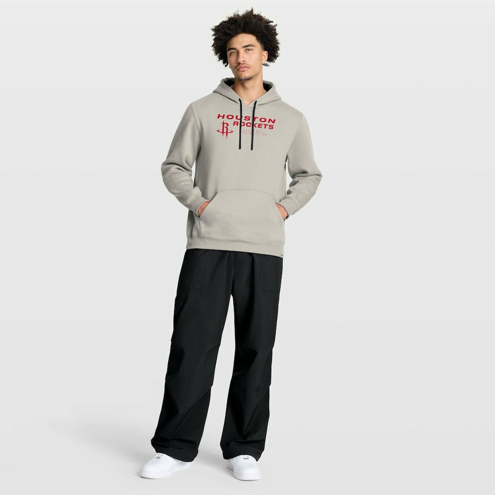 Houston Rockets Crossover Collection Blocked Shot Premium Pullover Hoodie Off White - Fanatics