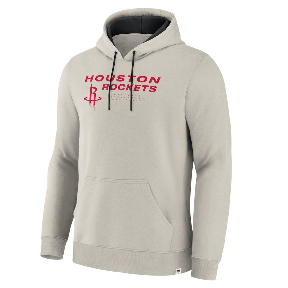 Houston Rockets Crossover Collection Blocked Shot Premium Pullover Hoodie Off White - Fanatics