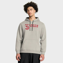 Atlanta Hawks Crossover Collection Blocked Shot Premium Pullover Hoodie Off White - Fanatics