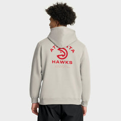 Atlanta Hawks Crossover Collection Blocked Shot Premium Pullover Hoodie Off White - Fanatics