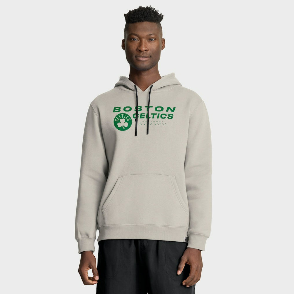 Boston Celtics Crossover Collection Blocked Shot Premium Pullover Hoodie Off White - Fanatics