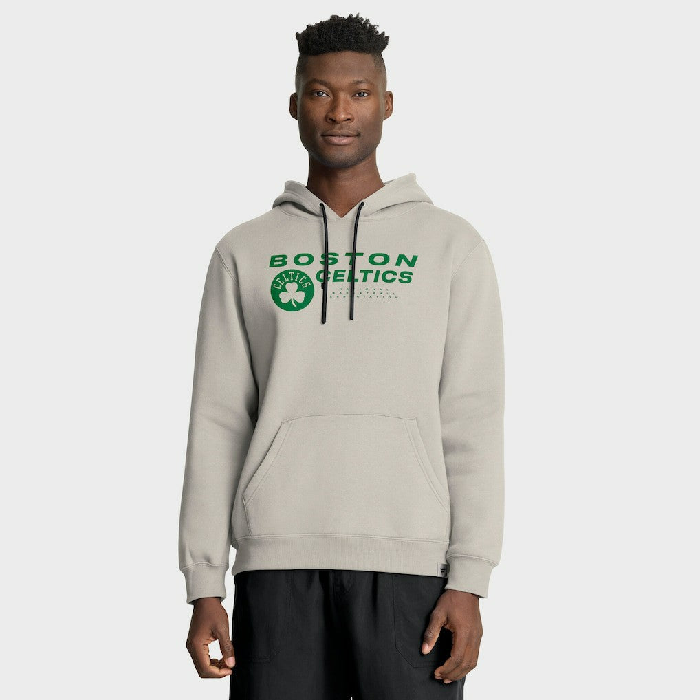 Boston Celtics Crossover Collection Blocked Shot Premium Pullover Hoodie Off White - Fanatics