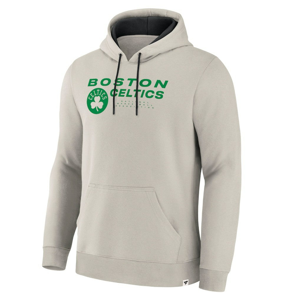 Boston Celtics Crossover Collection Blocked Shot Premium Pullover Hoodie Off White - Fanatics