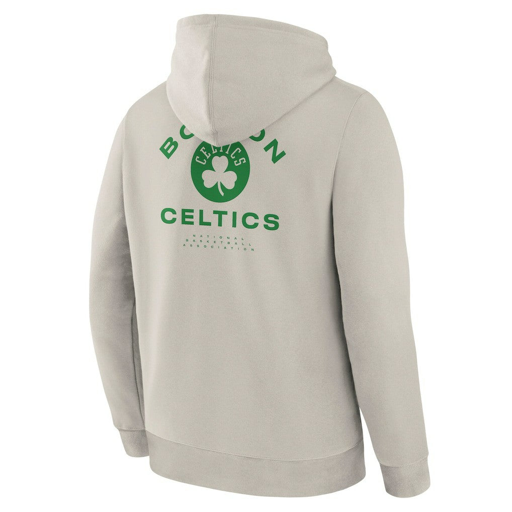 Boston Celtics Crossover Collection Blocked Shot Premium Pullover Hoodie Off White - Fanatics