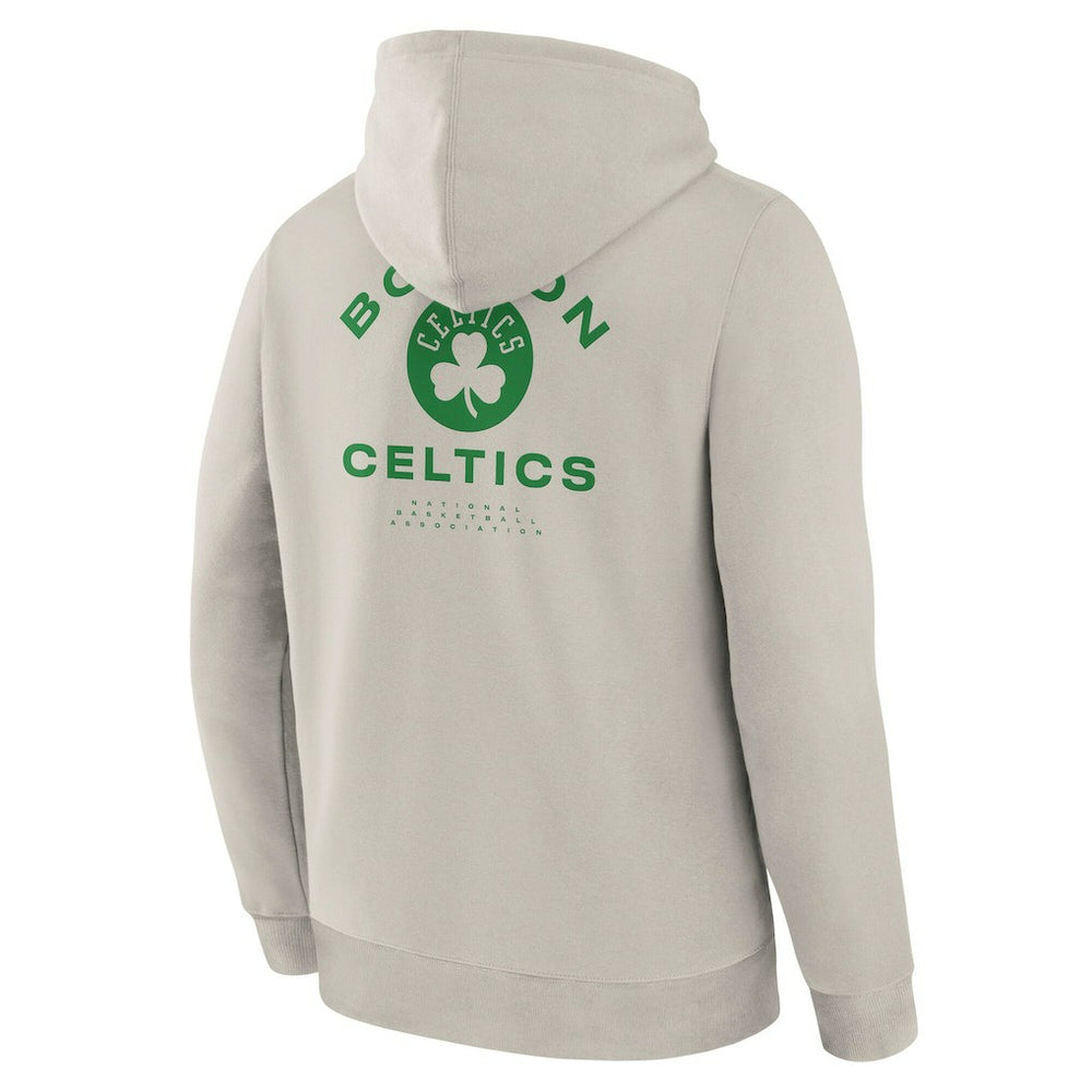 Boston Celtics Crossover Collection Blocked Shot Premium Pullover Hoodie Off White - Fanatics
