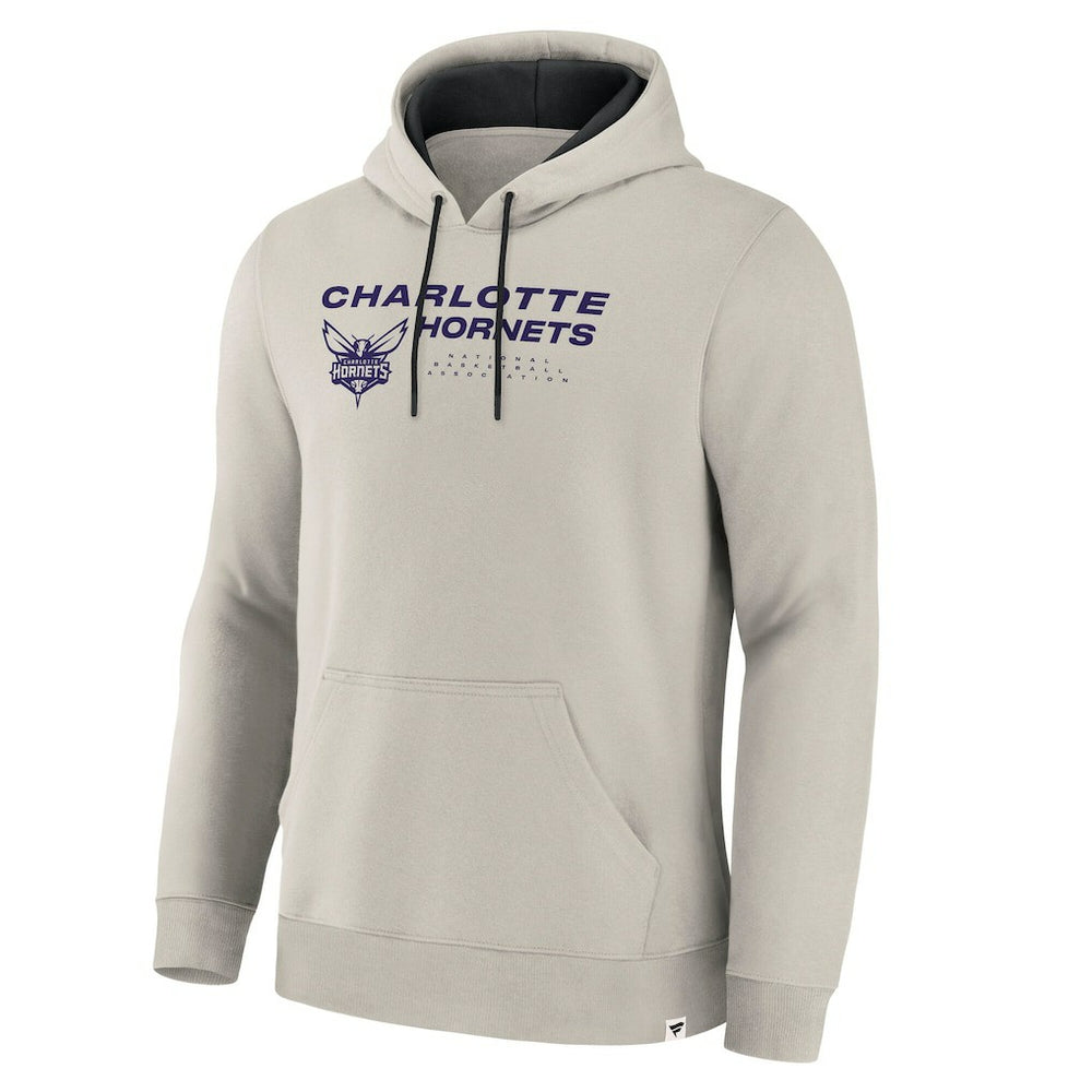 Charlotte Hornets Crossover Collection Blocked Shot Premium Pullover Hoodie Off White - Fanatics