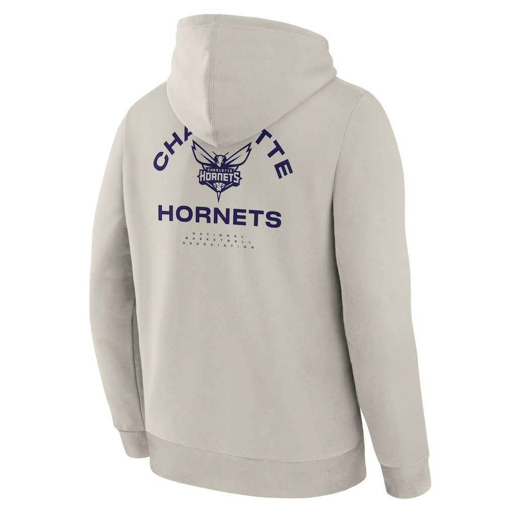 Charlotte Hornets Crossover Collection Blocked Shot Premium Pullover Hoodie Off White - Fanatics