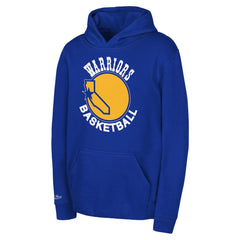 Golden State Warriors Preschool Retro Logo Pullover Hoodie Royal - Mitchell & Ness