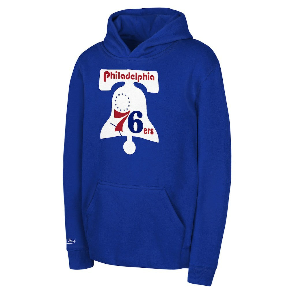 Philadelphia 76ers Preschool Retro Logo Pullover Hoodie Royal - Mitchell & Ness